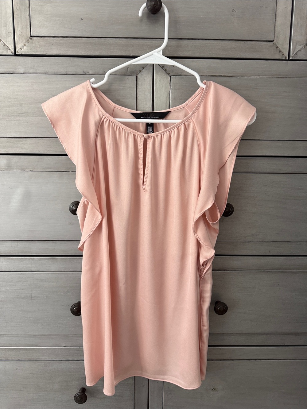 White House Black House Blush Pink Flutter Sleeve Tunic